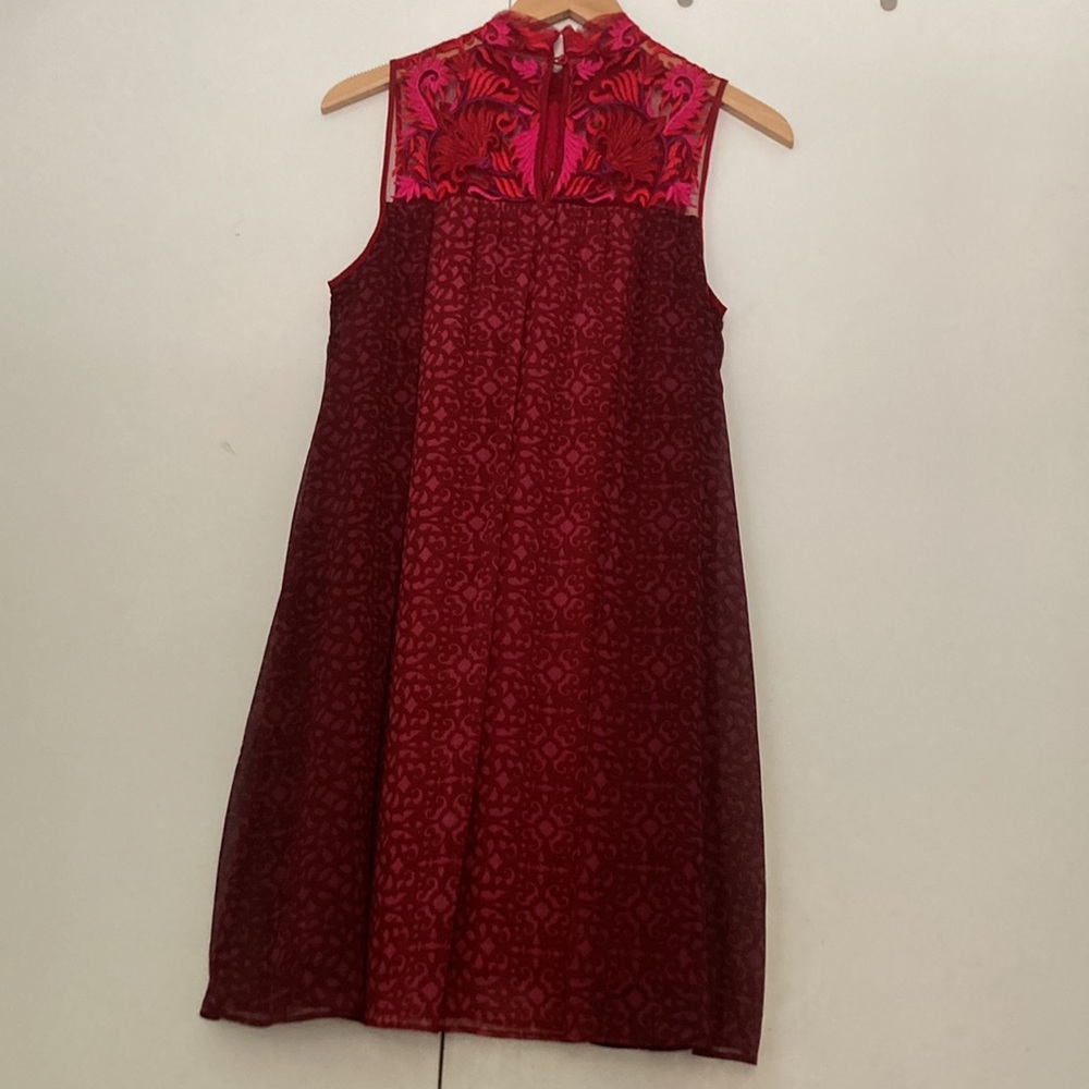 Anthropologie Swing Dress size 6 magenta color - Picture 3 of 11